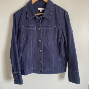 70s western vibes Coldwater creek denim jacket with white stitching
